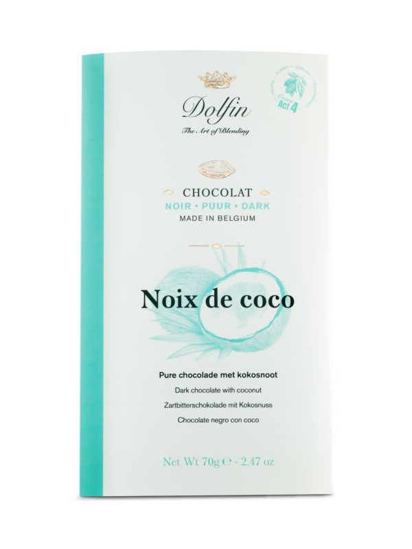 Chocolat Noir Noix de Coco 70g